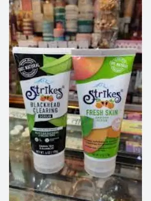 Picture of Strikes blackhead clearing scrub & Strikes Fresh
Skin Apricot Scrub