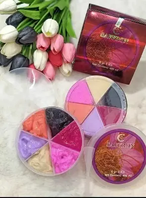 Picture of Saffron 6 in 1 Facial Kit Combo Set for Face Care And Cleaning - Multicolor