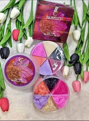 Picture of Saffron 6 in 1 Facial Kit Combo Set for Face Care And Cleaning - Multicolor