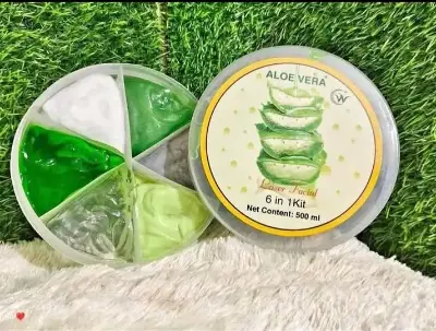 Picture of Aloe Vera 6 in 1 Facial Kit Combo Set - Green
