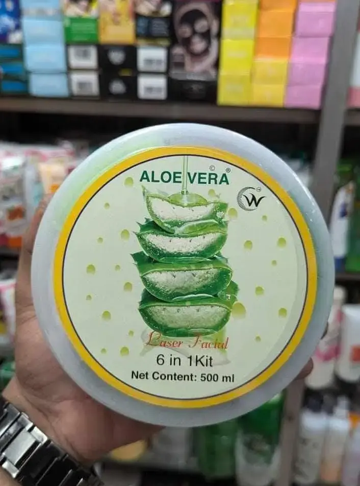 Picture of Aloe Vera 6 in 1 Facial Kit Combo Set - Green