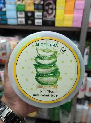 Picture of Aloe Vera 6 in 1 Facial Kit Combo Set - Green