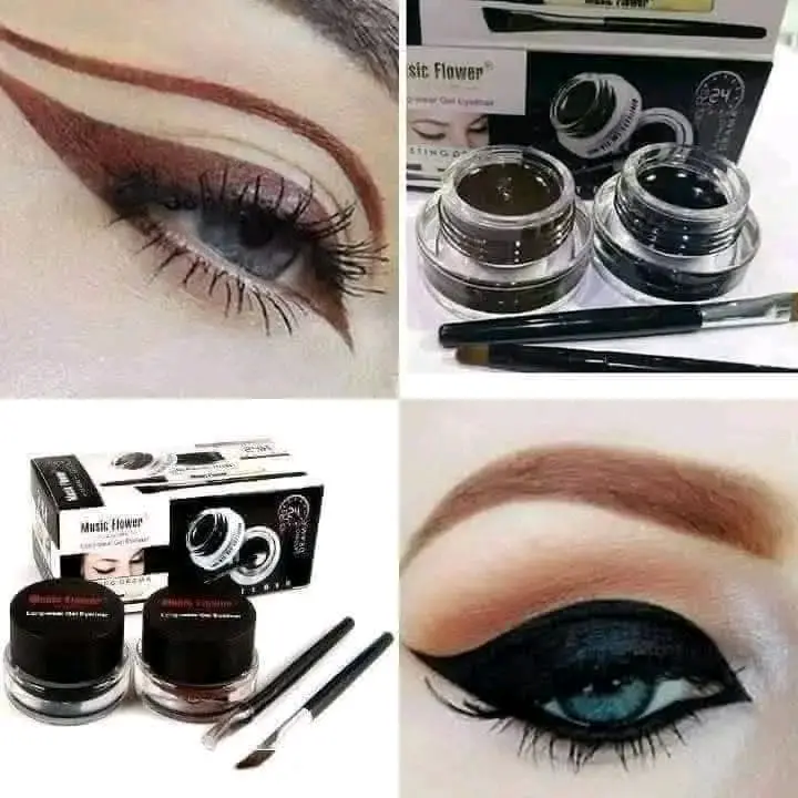 Picture of Water Proof Music Flower Gel Black & Brown 2-Color Gel Eyeliner