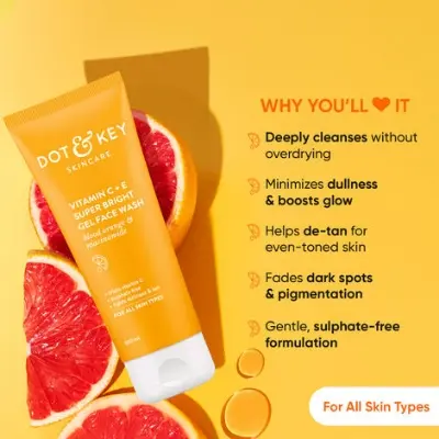 Picture of DOT & KEY Vitamin C + E Super Bright Gel Face Wash - Orange