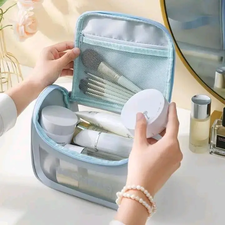 Picture of Large Capacity Makeup Organizer Bag Waterproof Cosmetic Storage Bag Travel Makeup Pouch - Multicolor