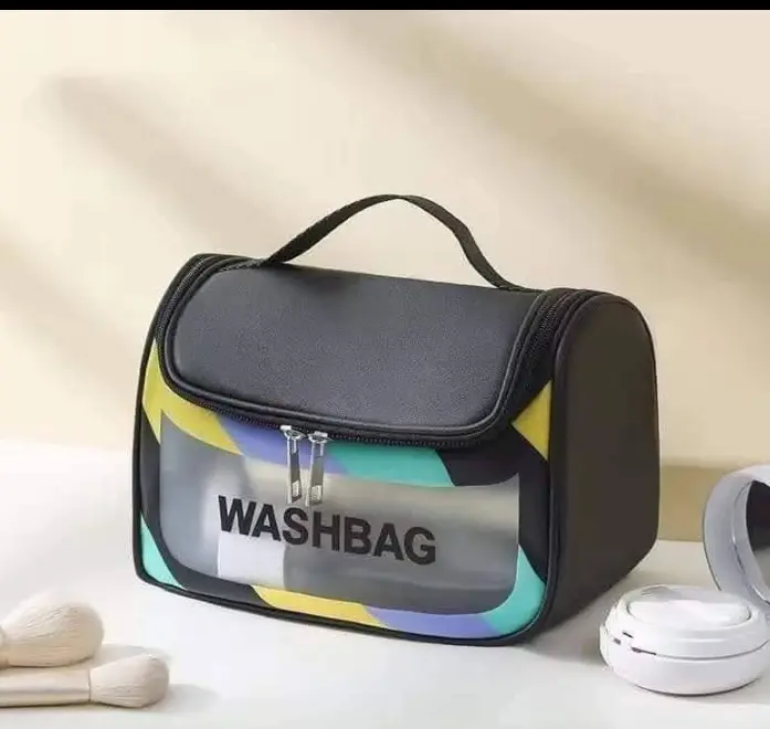 Picture of Large Capacity Makeup Organizer Bag Waterproof Cosmetic Storage Bag Travel Makeup Pouch - Multicolor