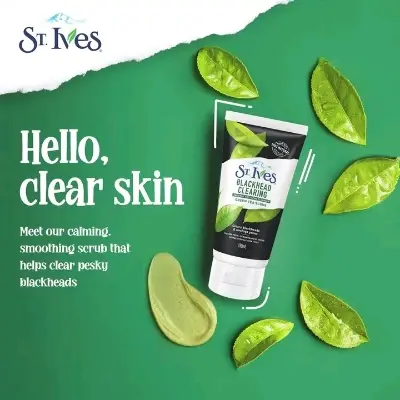 Picture of St. Ives Blackhead Clearing Green Tea Scrub - Black