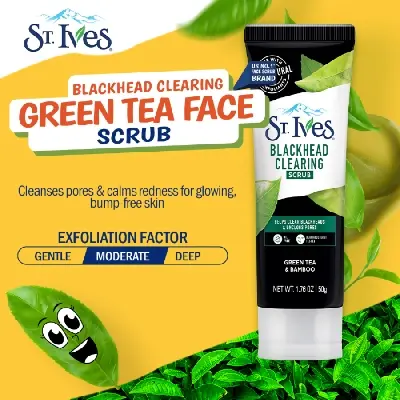 Picture of St. Ives Blackhead Clearing Green Tea Scrub - Black