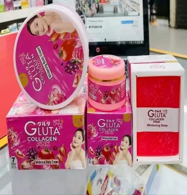 Picture of Gluta Collagen Pink Face & Full Body Whitening Combo Set