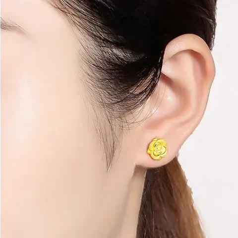 Picture of Luxury Style Dubai Gold Plating  Flower Style Earrings for Women - Gold