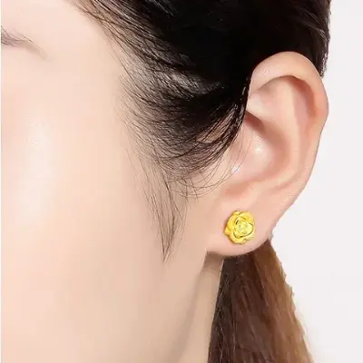 Picture of Luxury Style Dubai Gold Plating  Flower Style Earrings for Women - Gold