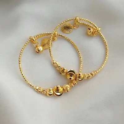 Picture of Gold Plated Copper Bengal Set/Churi Set Adjustable for Women