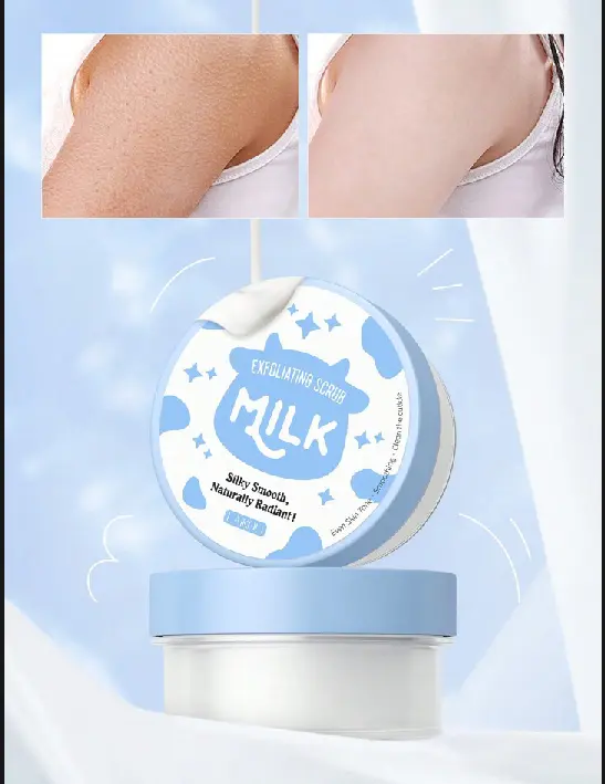 Picture of Laikou Milk Exfoliating Scrub for Silky,smooth,naturally radiant Skin - White