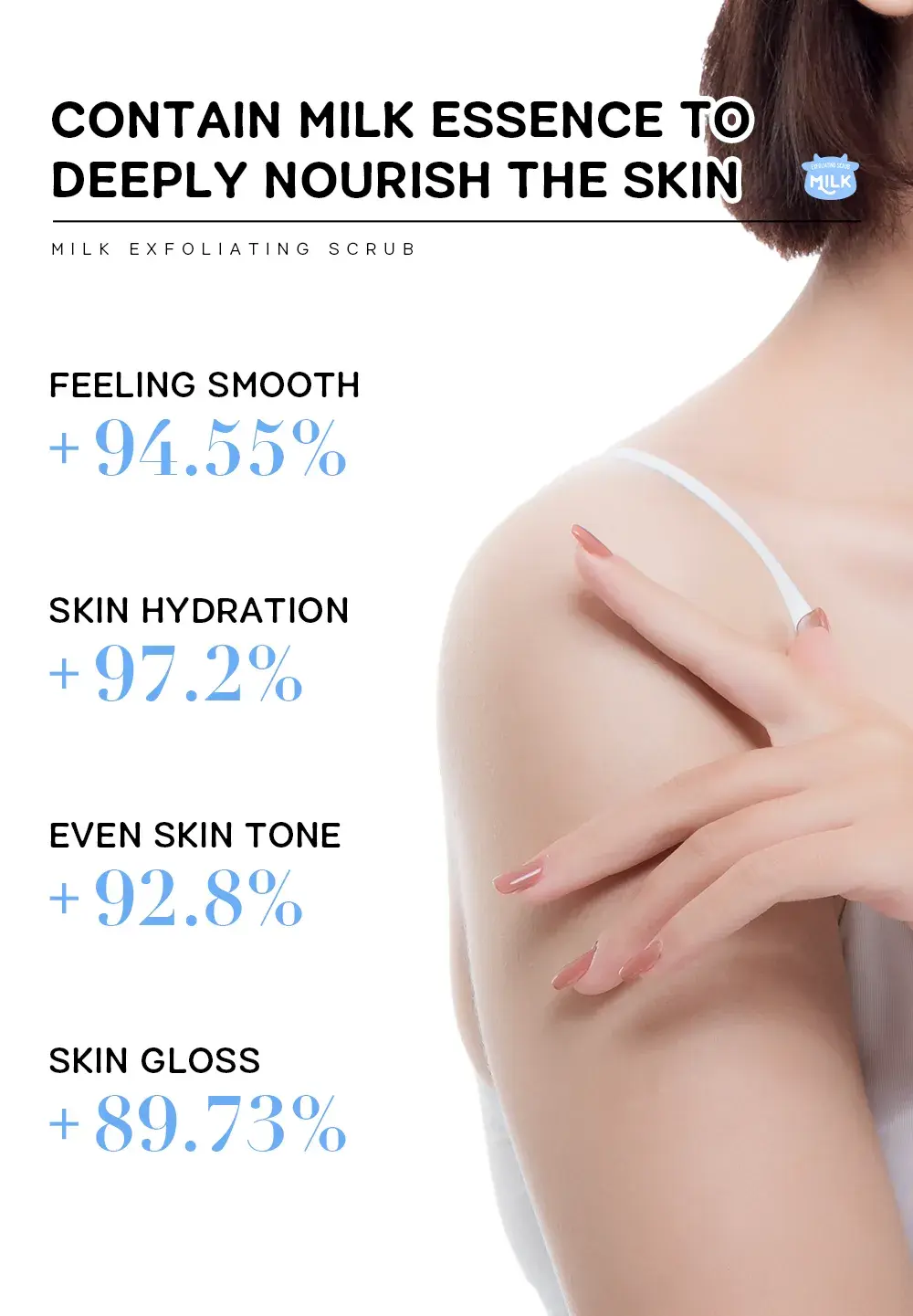 Picture of Scentio Whitening Milk Facial Scrub for Silky,smooth,naturally radiant Skin - White