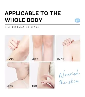 Picture of Scentio Whitening Milk Facial Scrub for Silky,smooth,naturally radiant Skin - White