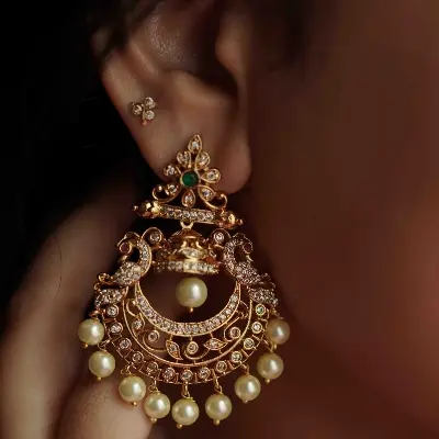 Picture of Indian Traditional Fashion Weeding/Party Bridal Choker Necklace & Earrings Jewellery Set For Women - Necklace For Girls - Multicolor