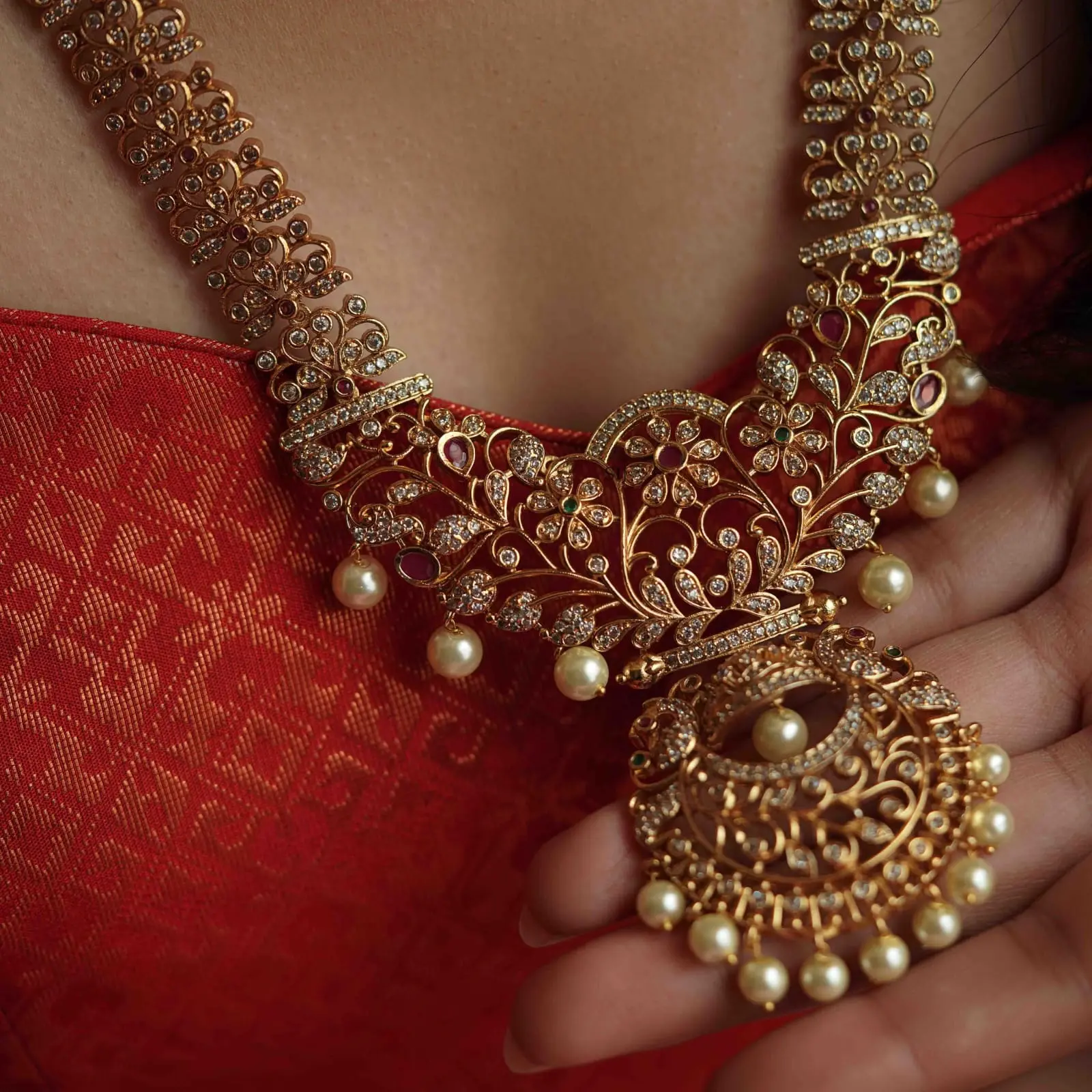 Picture of Indian Traditional Fashion Weeding/Party Bridal Choker Necklace & Earrings Jewellery Set For Women - Necklace For Girls - Multicolor