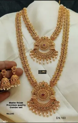 Picture of Complete Indian Jewellery Set for Women Traditional Ethnic Design Perfect for Wedding and Celebrations - Gold