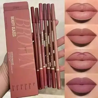 Picture of BEAUTY GLAZED Waterproof Matte Lip Liner Pencil For Lips Eyeliner  Blush Smooth Easy To Waer Long Lasting Lip Glaze Pen Sketch Dye Tint Lipstick Lip Makeup