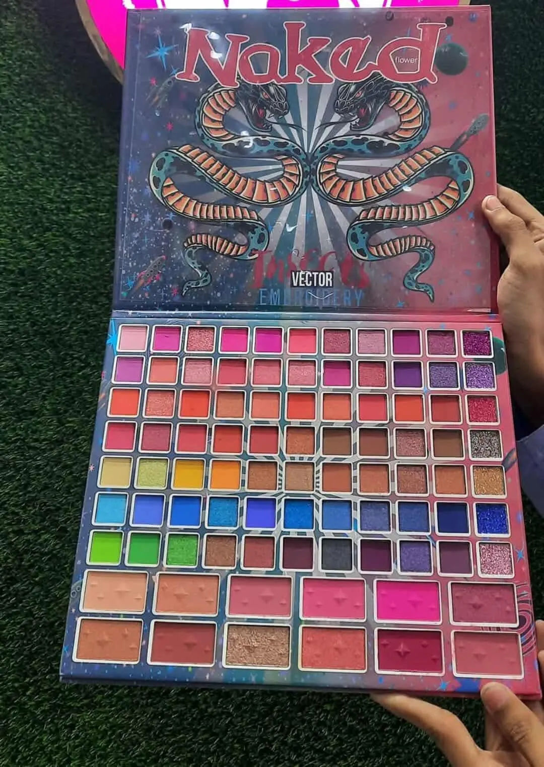 Picture of NAKED Vector 77 Color Eyeshadow Palette with 12 Blush,Contour & Highlighter- Makeup Matte Eyeshadow Glittery Eyeshadow Shimmer Eyeshadow Colorful Eyeshadow