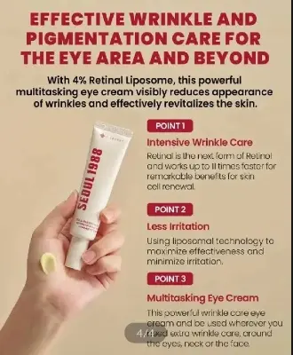 Picture of KSECRET SEOUL 1988 EYE CREAM : RETINAL LIPOSOME 4% + FERMENTED BEAN 30ML
