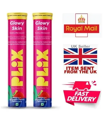 Picture of PLIX THE PLANT FIX Glutathione Tablets
With Vitamin C For Clear And Youthful
Skin (Pack Of 1, Strawberry) | 15 Collagen
Supplements 1500mg L-Glutathione, Vitamin E And Hyaluronic Acid