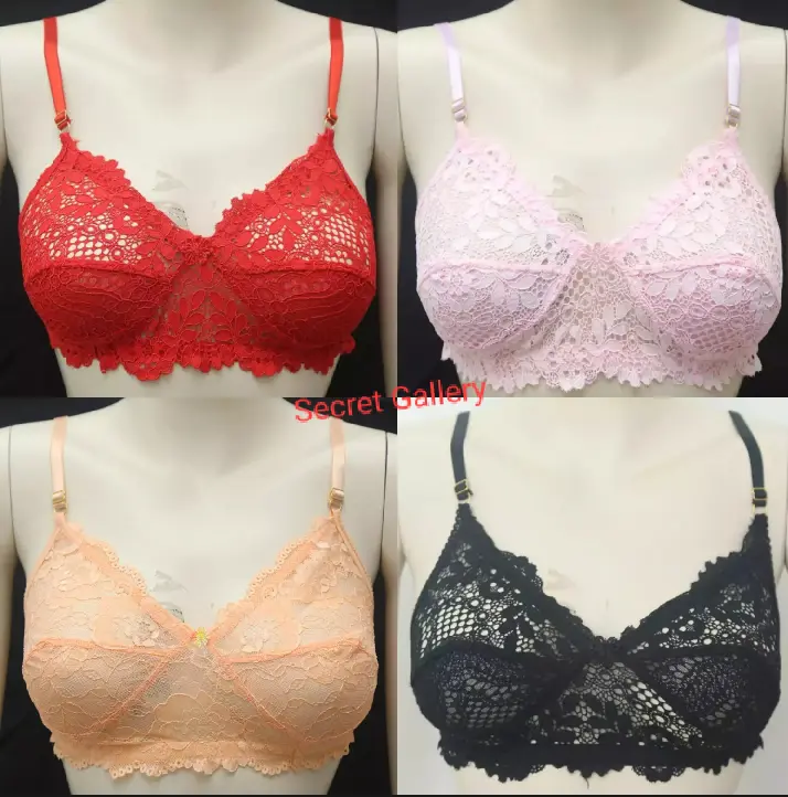 Picture of 3 Piece Comfortable Net Bra Soft Net Bra for
Women