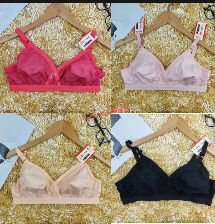 Picture of Mall 1 piece comfortable Indian Like me bra
cotton big belt soft synthetic Bra for women