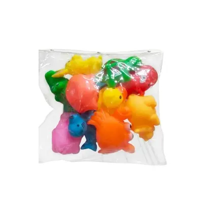 Picture of Soft Rubber Float Sqeeze Sound Baby Wash Bath Play Animals Toys -10 pcs 1 Set