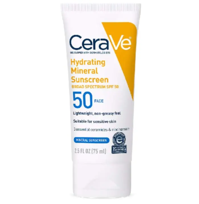 Picture of CeraVe 100% Mineral Sunscreen SPF 50 (USA)