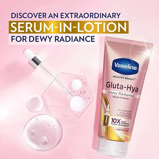 Picture of Vaseline  Gluta-Hya Dewy Radiance 330ml Serum-In-Lotion, Boosted With GlutaGlow - Pink