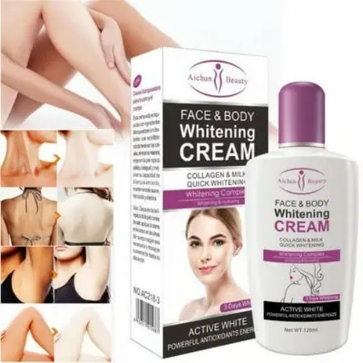 Picture of Aichun Beauty Face & Body Whitening Cream Collagen & Milk Quick Whitening Active White Powerful Antioxidants Energize