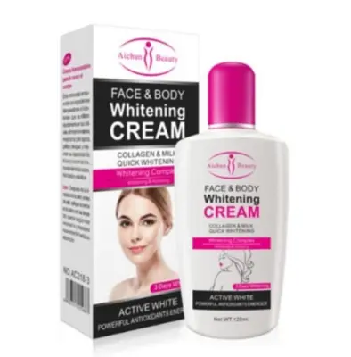 Picture of Aichun Beauty Face & Body Whitening Cream Collagen & Milk Quick Whitening Active White Powerful Antioxidants Energize