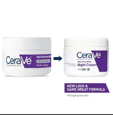 Picture of Cerave Skin Renewing Night Cream 48g | Niacinamide, Peptide Complex, and Hyaluronic Acid Moisturizer for Face