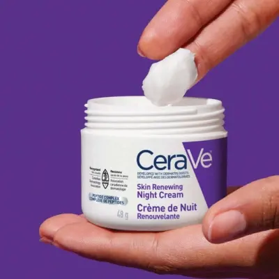 Picture of Cerave Skin Renewing Night Cream 48g | Niacinamide, Peptide Complex, and Hyaluronic Acid Moisturizer for Face