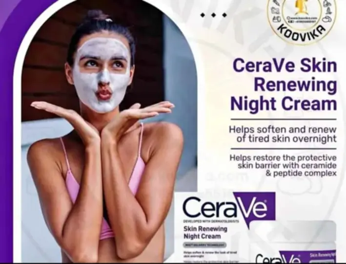 Picture of Cerave Skin Renewing Night Cream 48g | Niacinamide, Peptide Complex, and Hyaluronic Acid Moisturizer for Face