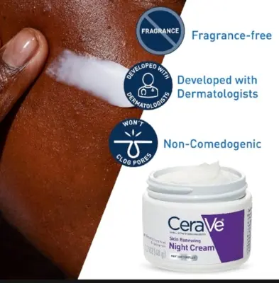 Picture of Cerave Skin Renewing Night Cream 48g | Niacinamide, Peptide Complex, and Hyaluronic Acid Moisturizer for Face