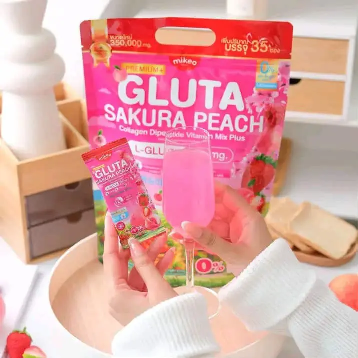 Picture of Gluta Sakura Peach Collagen Mix Plus Juice for Face & Full Body Whitening