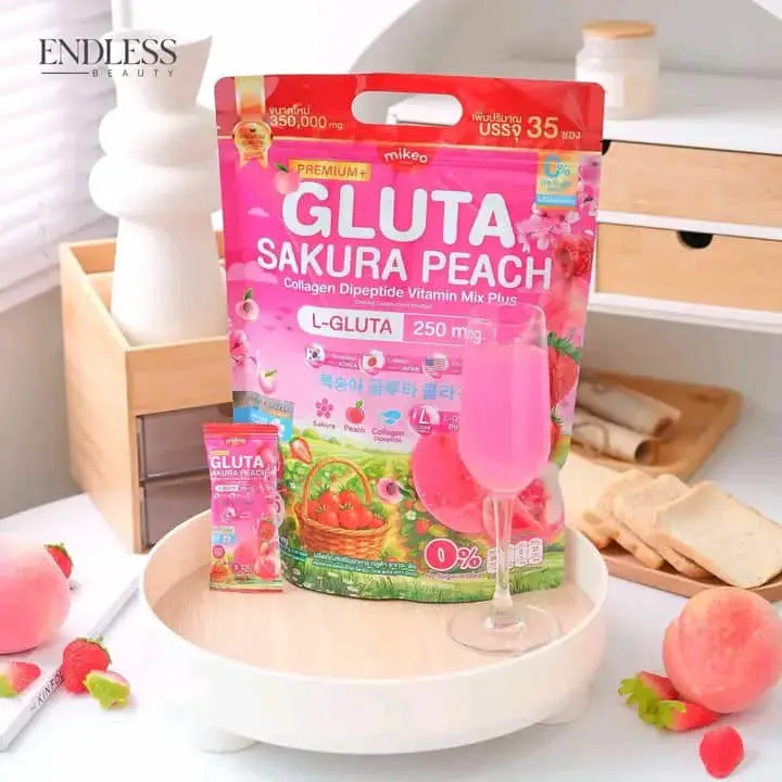 Picture of Gluta Sakura Peach Collagen Mix Plus Juice for Face & Full Body Whitening