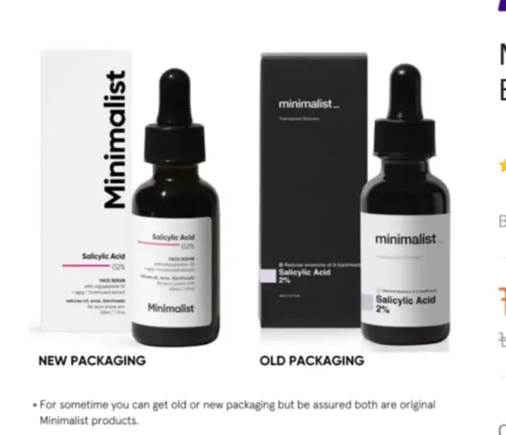 Picture of Minimalist 2% Salicylic Acid Serum For Acne, Blackheads & Open Pores-30 ml