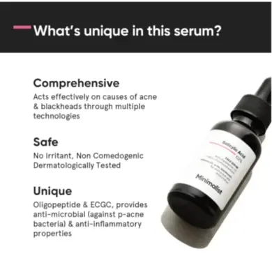 Picture of Minimalist 2% Salicylic Acid Serum For Acne, Blackheads & Open Pores-30 ml