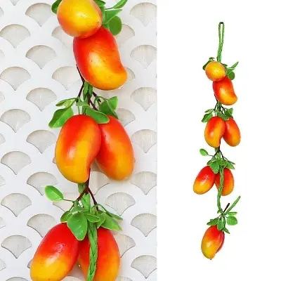 Picture of Fake Mango, Artificial Fruits Foam Mangoes Highly Simulated Lifelike for House Kitchen Party Pub Decoration Cabinet Ornament - Multicolor