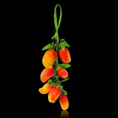 Picture of Fake Mango, Artificial Fruits Foam Mangoes Highly Simulated Lifelike for House Kitchen Party Pub Decoration Cabinet Ornament - Multicolor