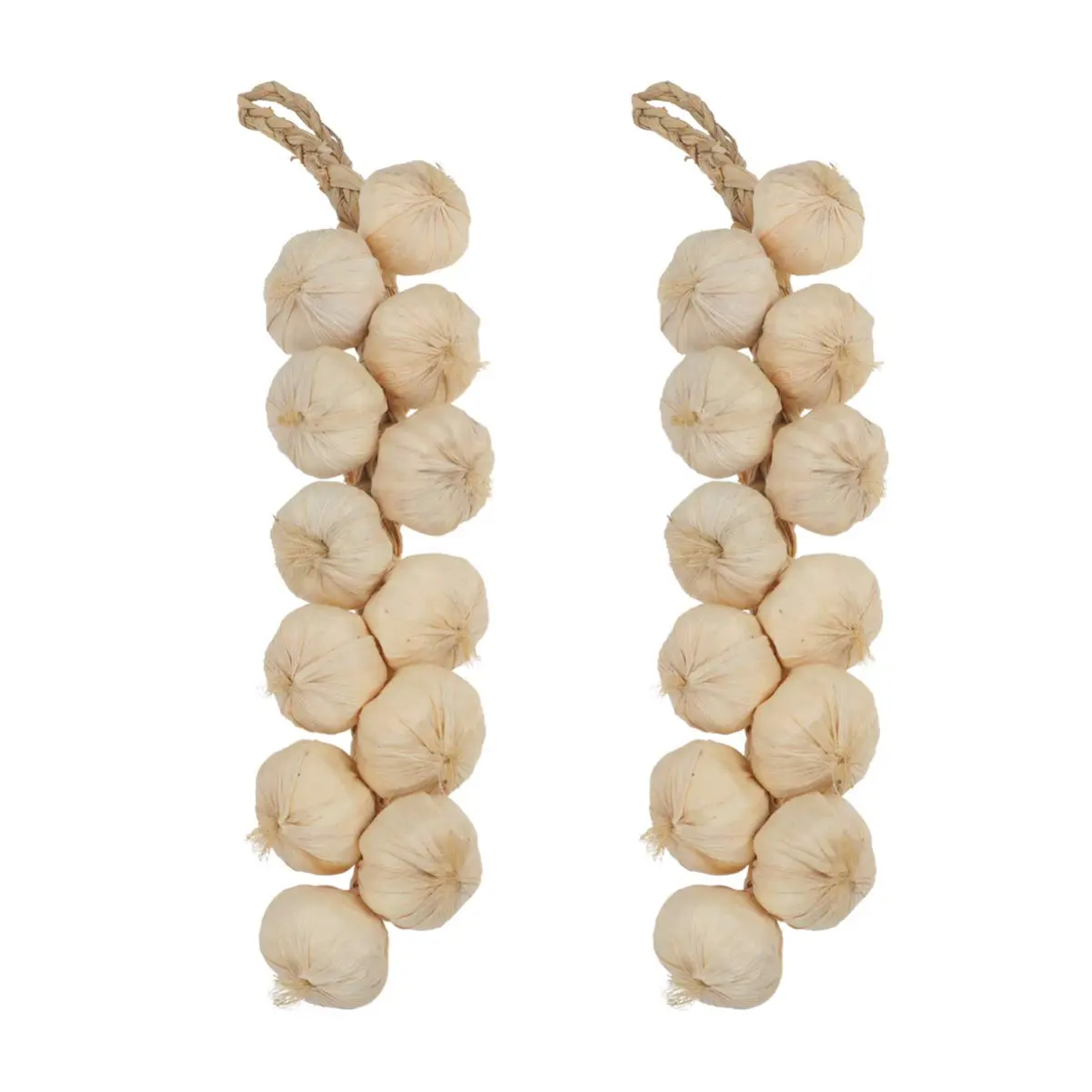 Picture of Artificial Garlic String, 1 Pack Simulation Artificial Lifelike Fake Vegetable Artificial Garlic Hanging String Photography Props for Home Office Kitchen Harvest Decoration (White Garlic, 1pc) - White