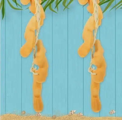 Picture of Realistic Faux Fruit Decor Ginger String 5pcs Hanging Fake Ginger String for Home Party Restaurant - Gold