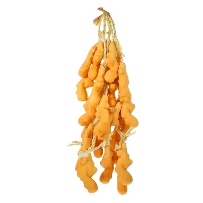 Picture of Realistic Faux Fruit Decor Ginger String 5pcs Hanging Fake Ginger String for Home Party Restaurant - Gold