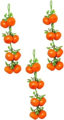 Picture of Realistic Simulation Artificial Fruit String Ornaments Decor for Kitchen or Home Decoration Photography Props - Orange