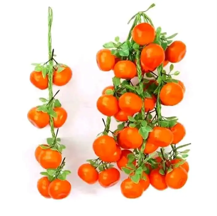 Picture of Realistic Simulation Artificial Fruit String Ornaments Decor for Kitchen or Home Decoration Photography Props - Orange