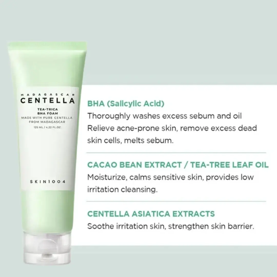 Picture of SKIN1004 Madagascar Centella Tea-Trica BHA Foam Cleanser - White
