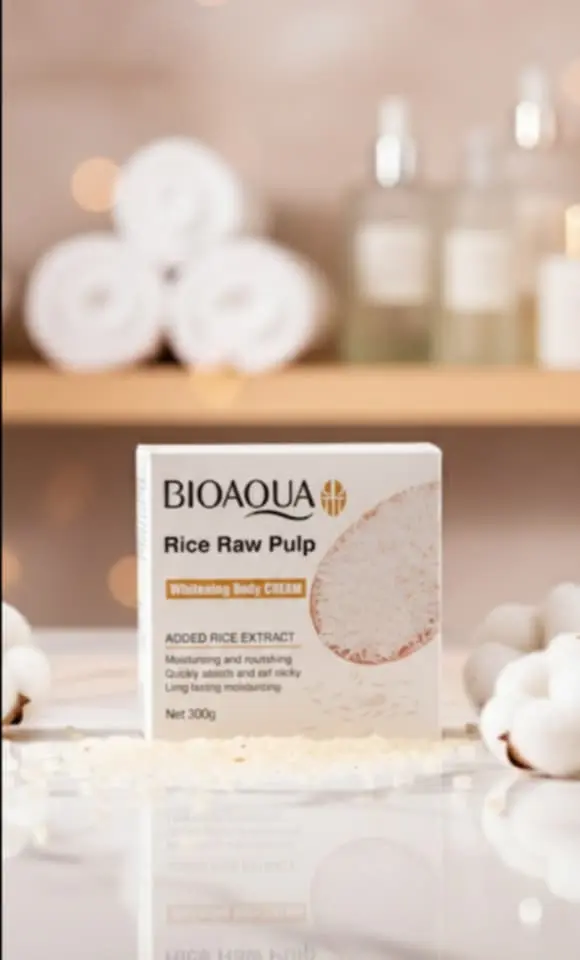 Picture of BIOAQUA Rice Raw Pulp Whitening Body Cream - 300gm